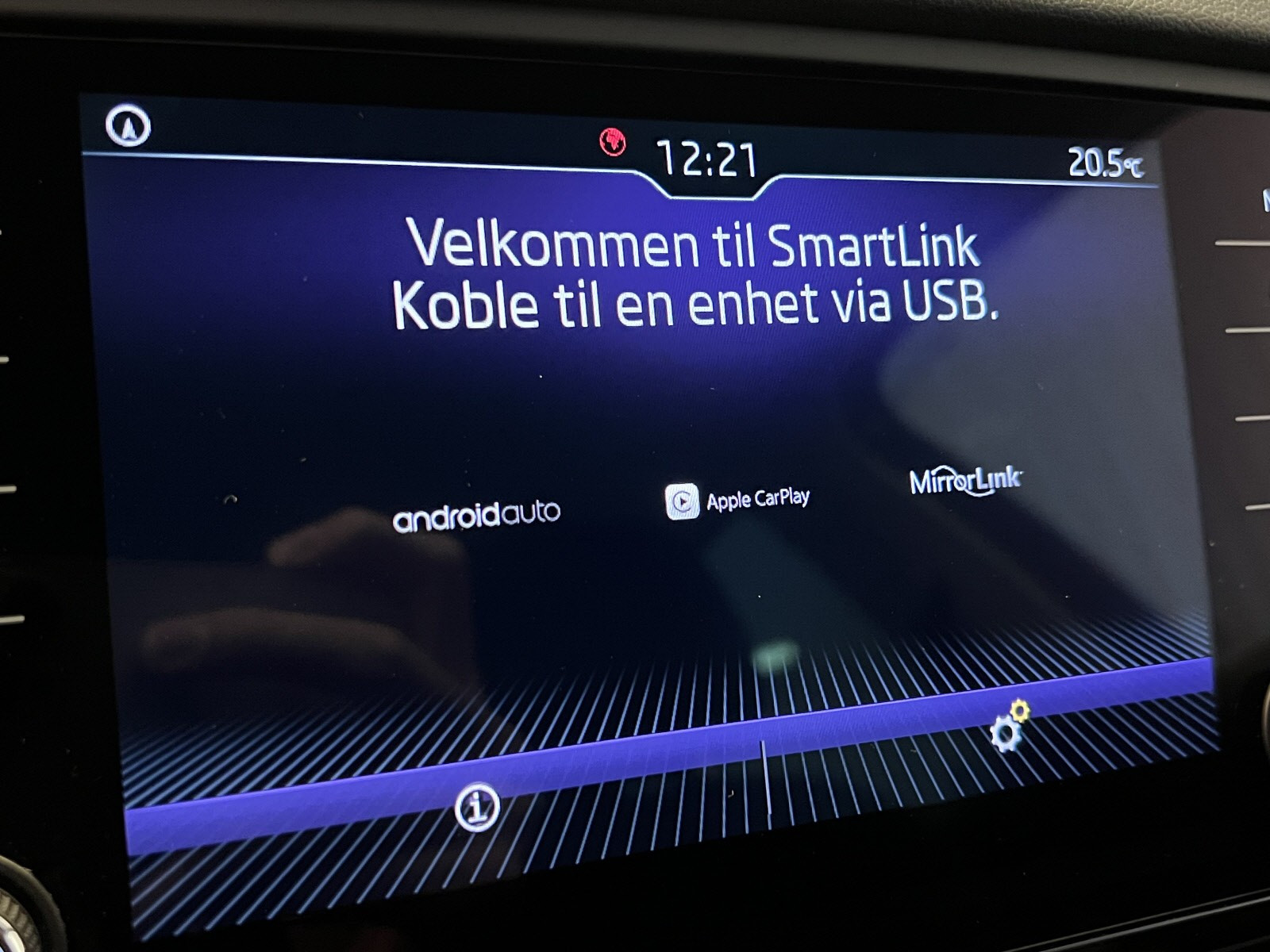 Mulighet for AndroidAuto og Apple CarPlay