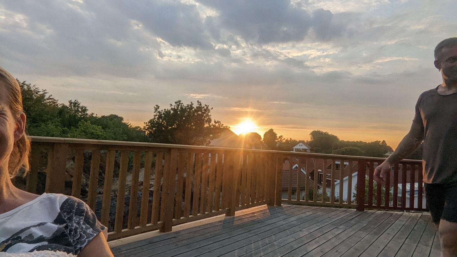 Solnedgang på terrassen Galleribilde