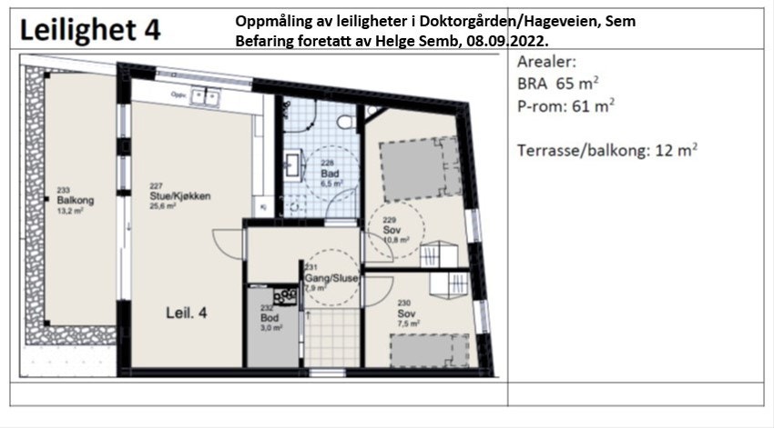 Plantegning leilighet 4 - illustrasjon Galleribilde