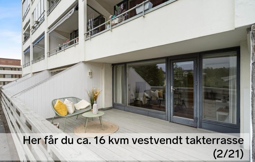 Terrassen. Bilde lånt av Privatmegleren Renommé Galleribilde