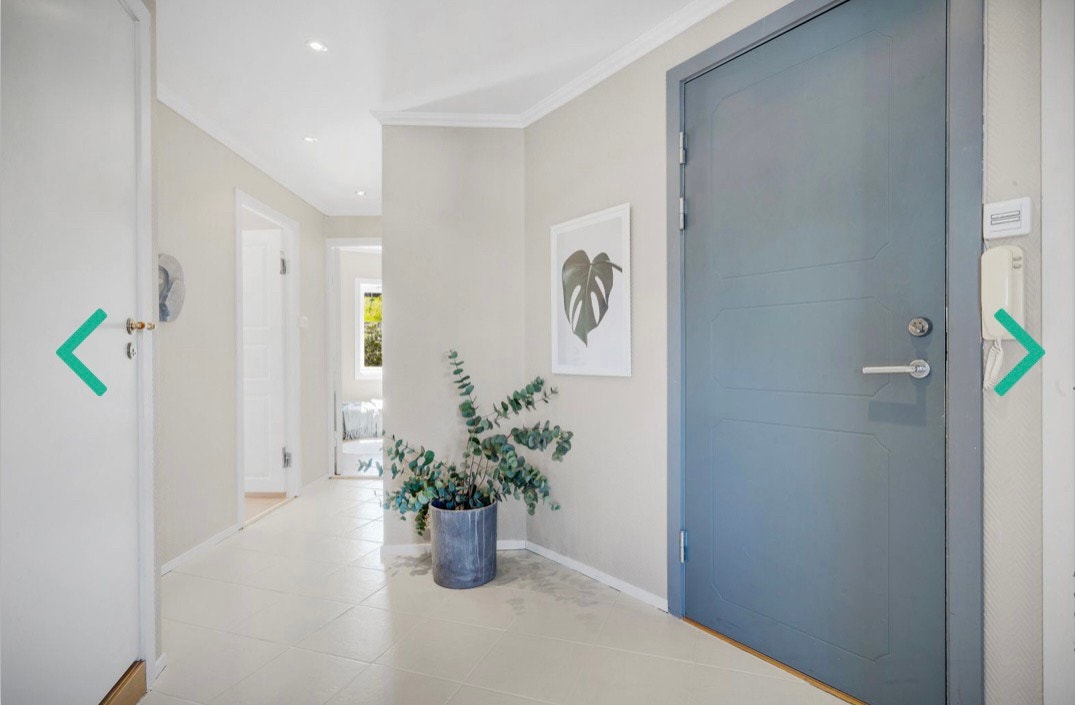 Inngangsparti og gang, lite vaskerom til venstre Galleribilde