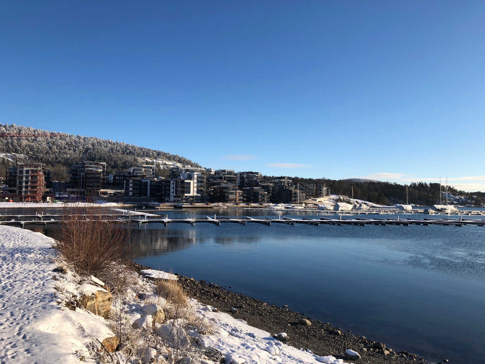 Utsikt fra kommende lavhusbebyggelse på Solodden. Galleribilde