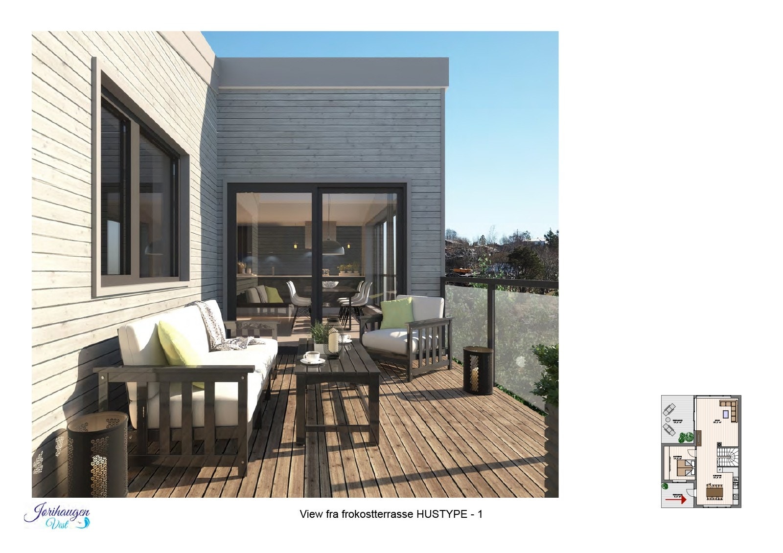 Frokostterrasse Illustrasjon Galleribilde