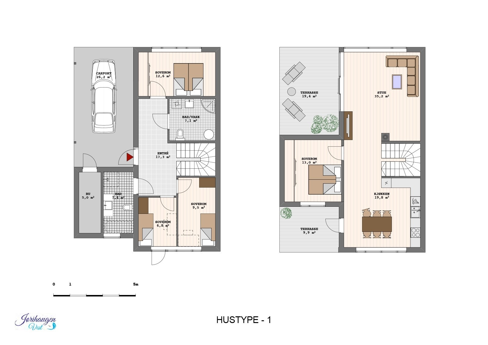 Plantegning hustype 1 Galleribilde