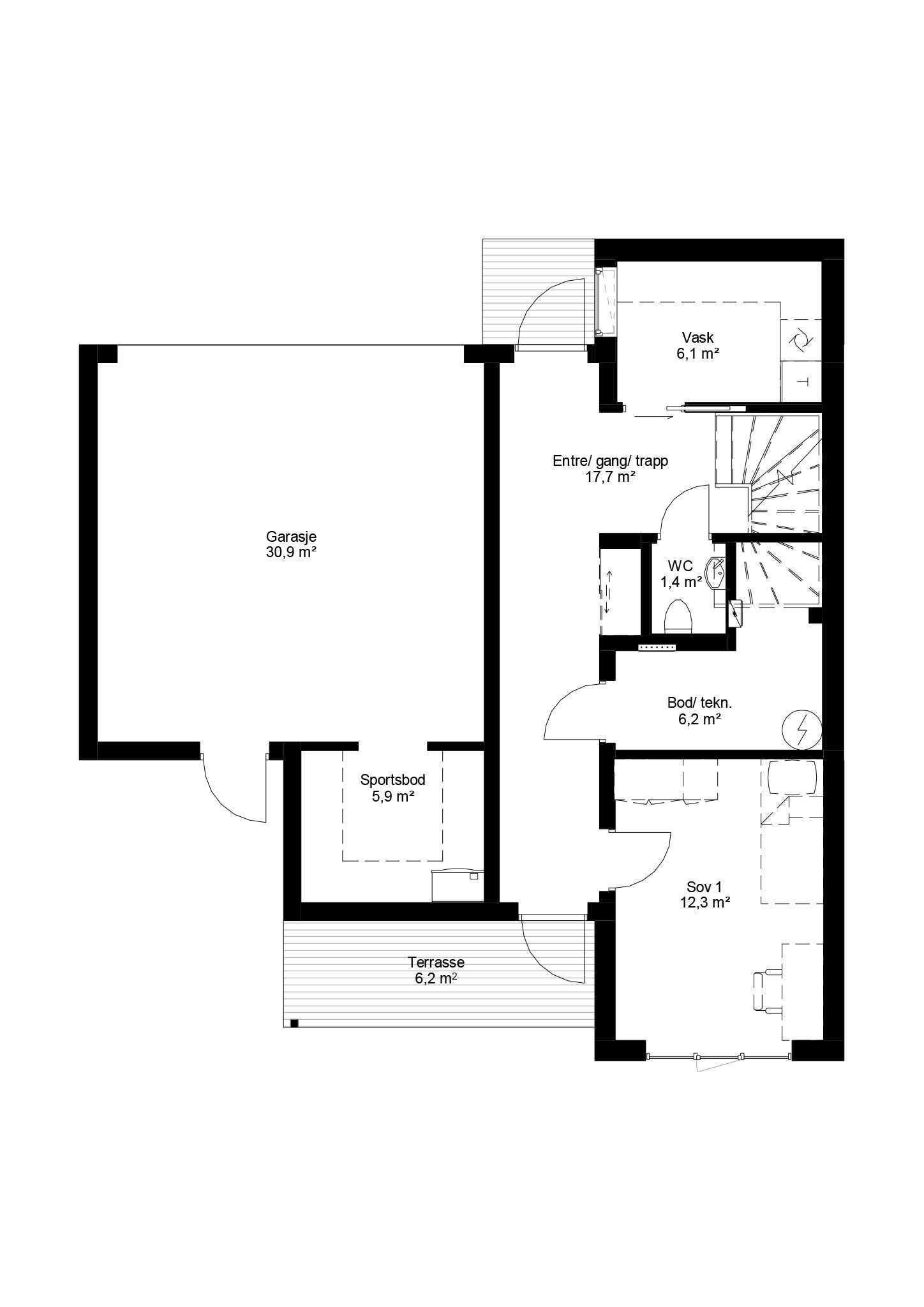 Townhouse 1. etasje Galleribilde