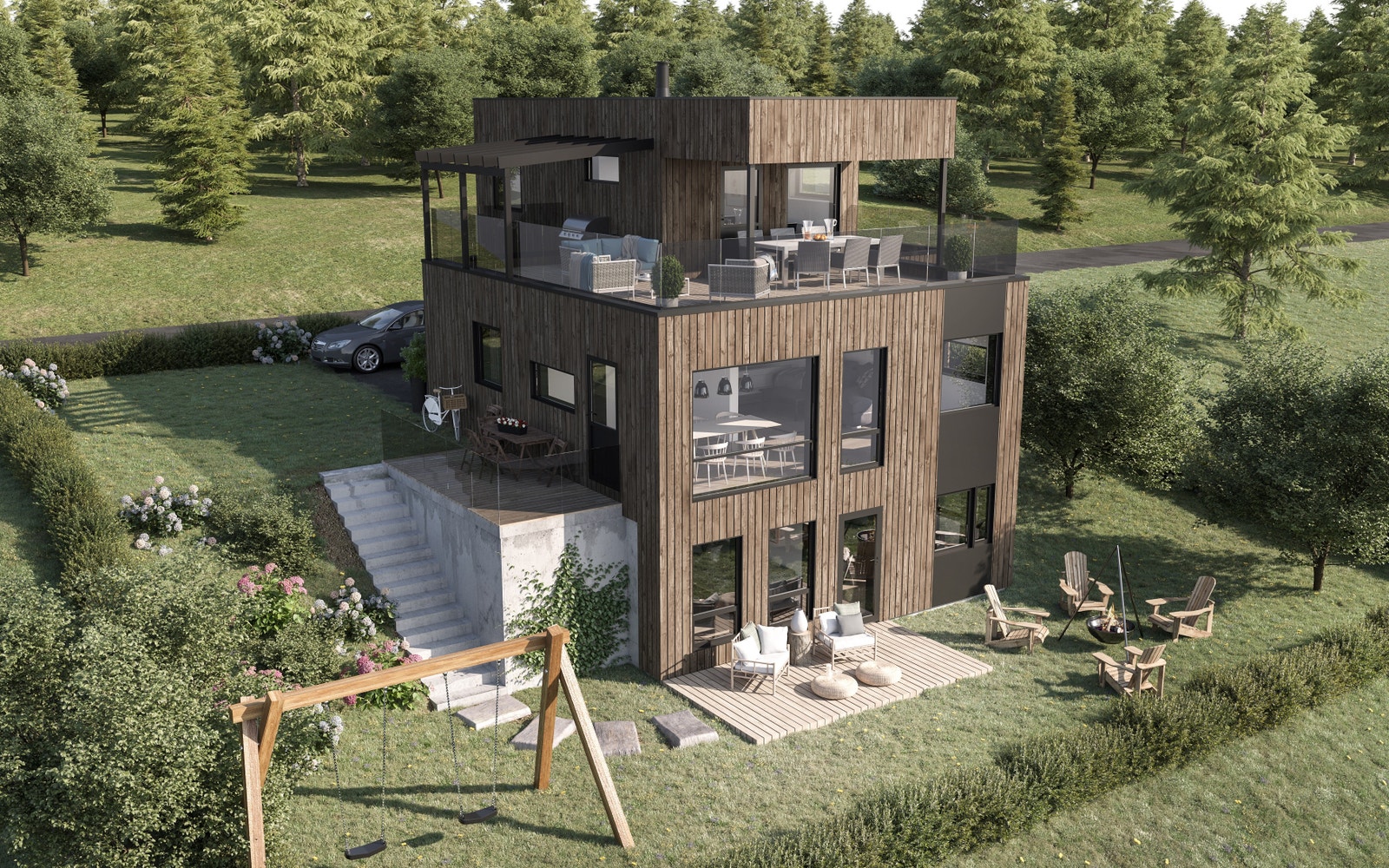 Enebolig moderne Galleribilde