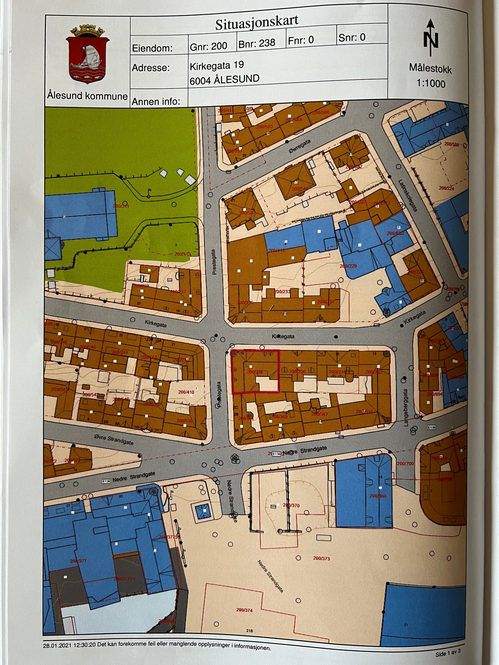 Kartutsnitt Galleribilde