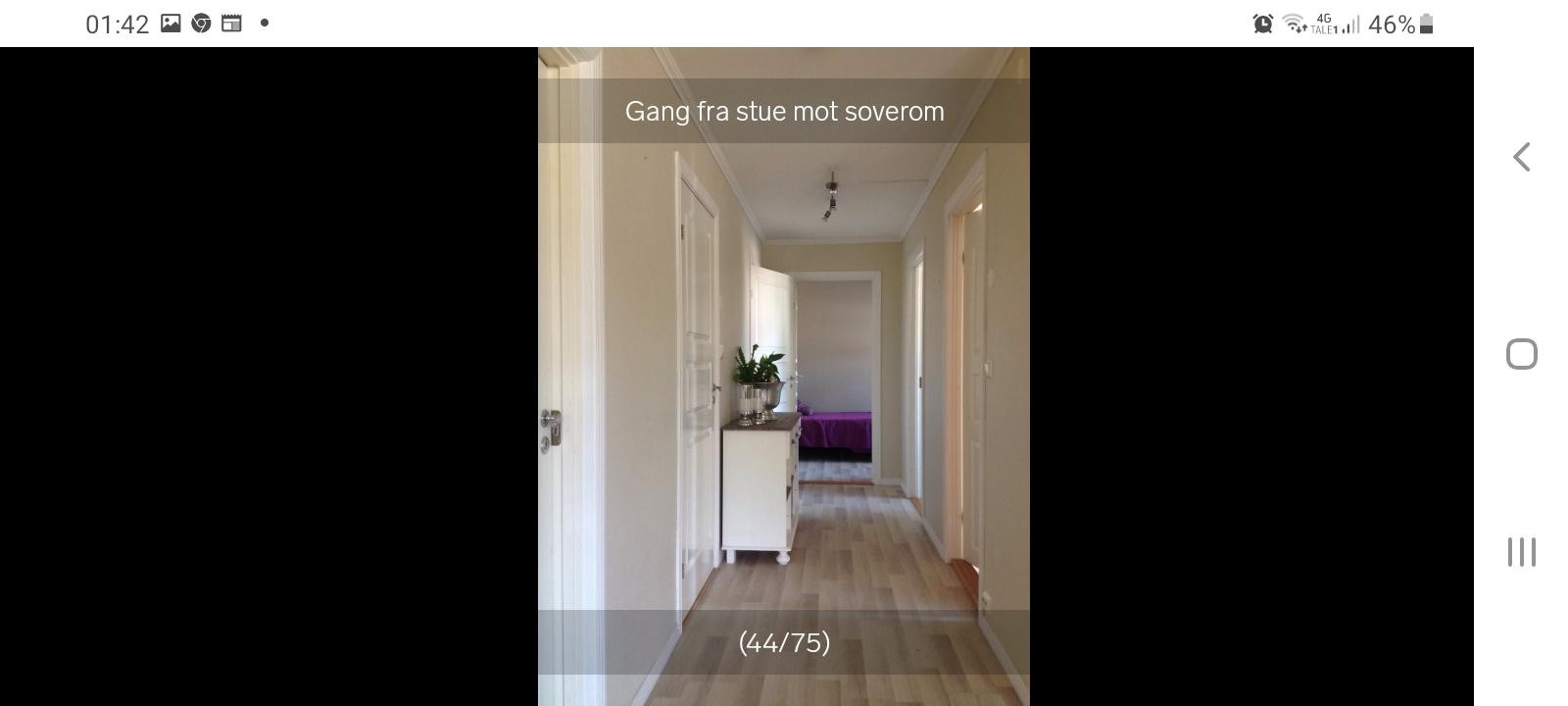 Gang mellom soverom, bad,vaskerom og inngangsparti Galleribilde