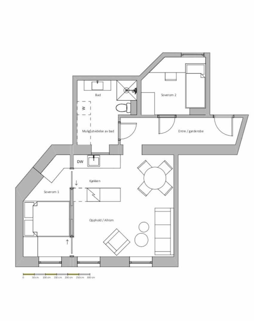 Alternativ plantegning. Galleribilde