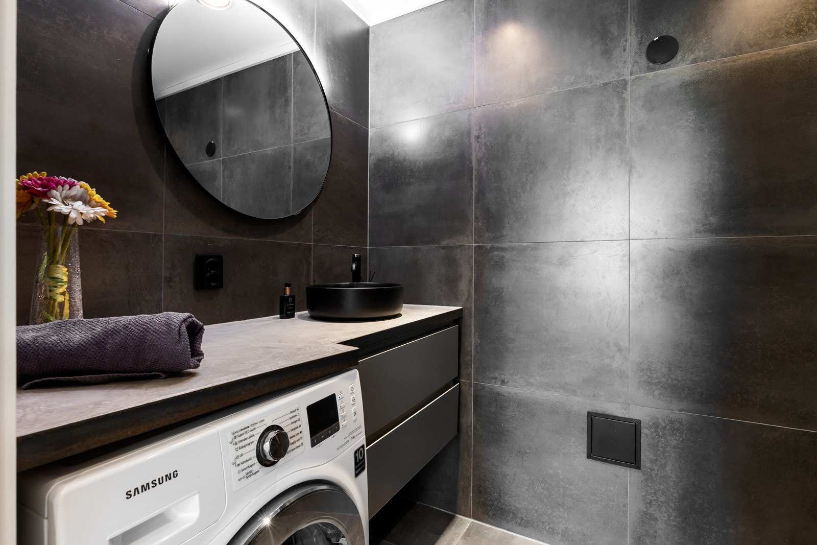 Det er også opplegg for vaskemaskin. Galleribilde