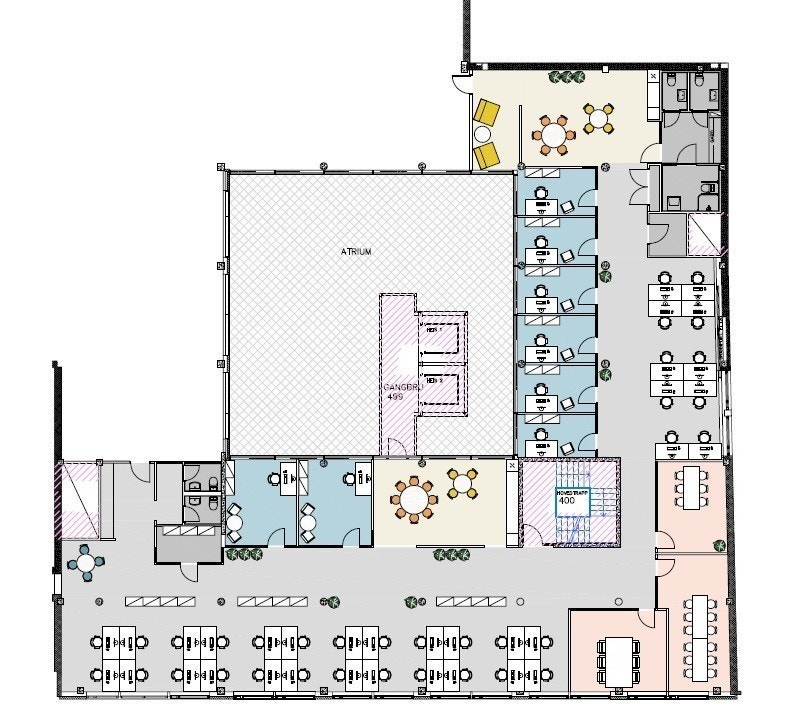 Forslag planløsning 4. etasje - kontorlandskap Galleribilde