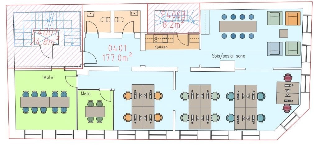 Plantegning viser mulig løsning etter oppussing Galleribilde