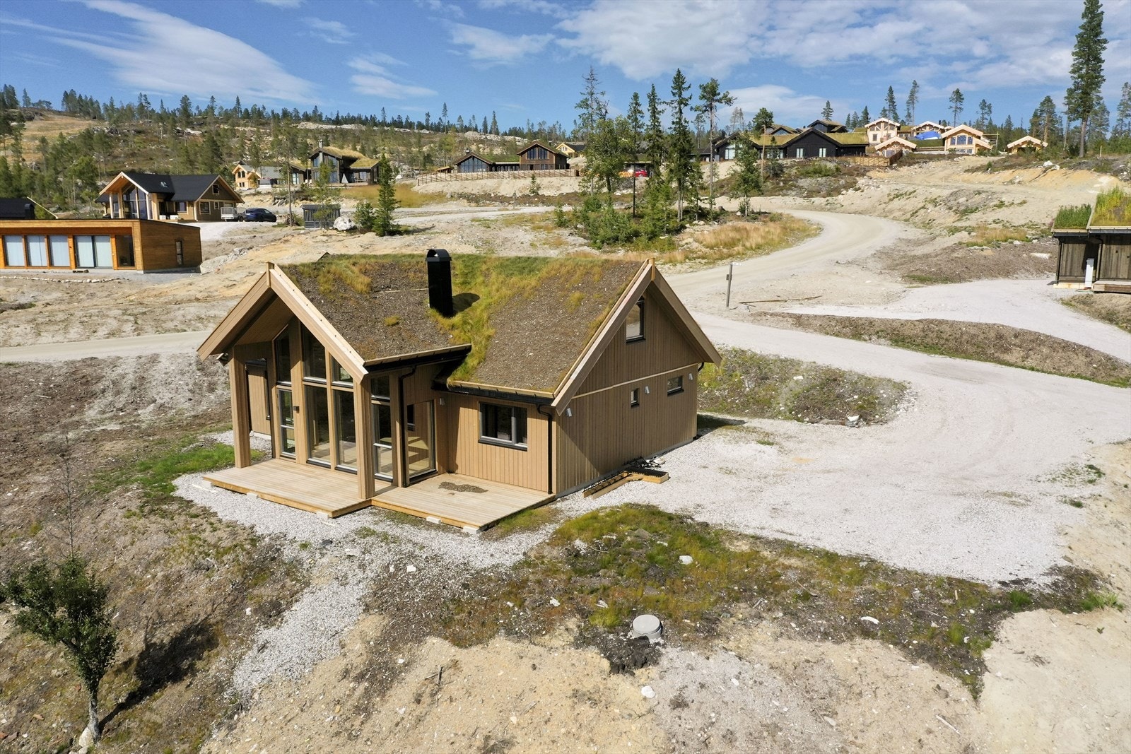 Denne hytta ligger på Turufjell (Tomt H164) som er en flott utsiktstomt med gode solforhold og ski inn/ut Galleribilde