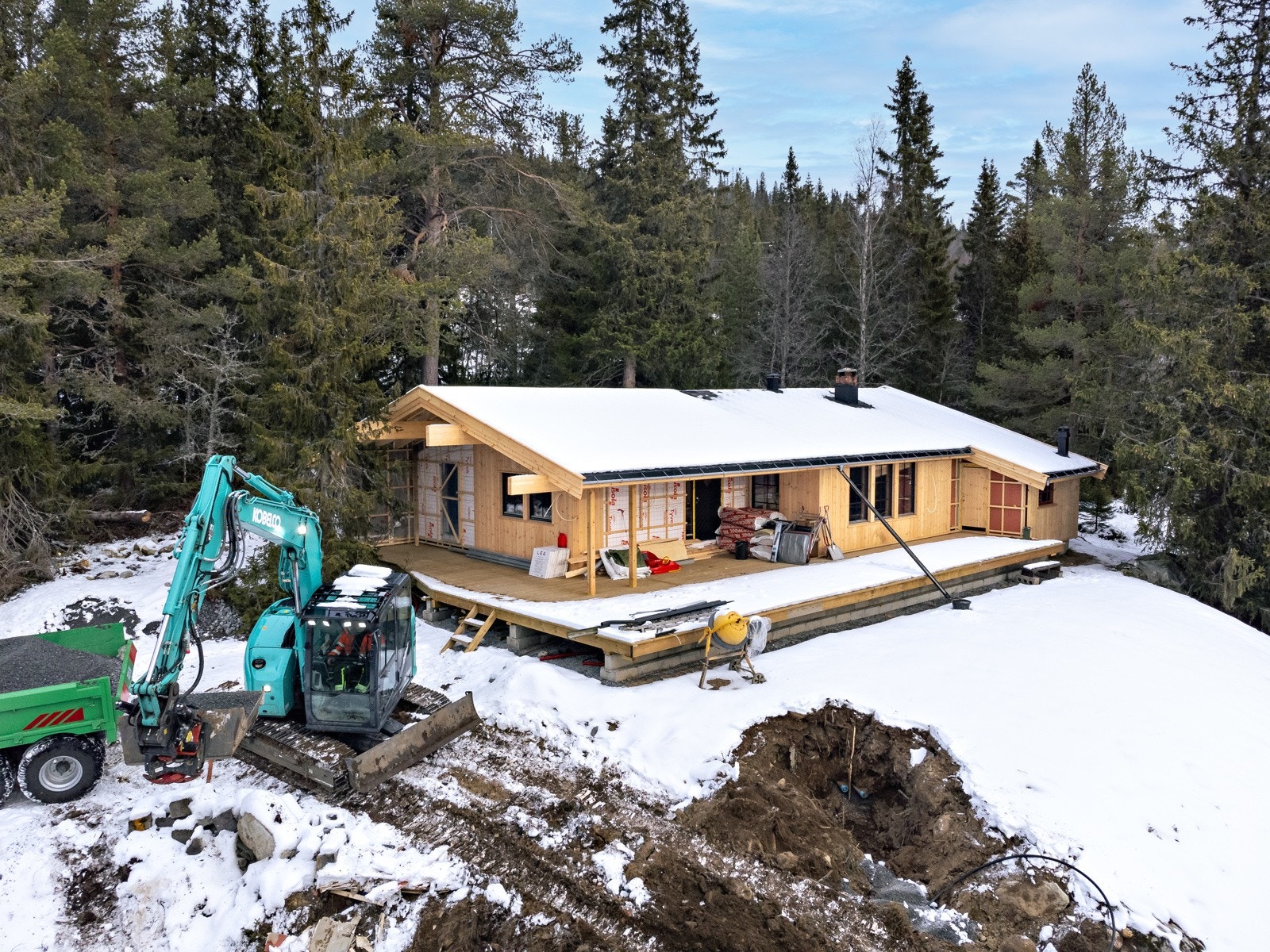 Ekesmpel på hytte man kan sette opp på Liarstaul hyttefelt. Galleribilde