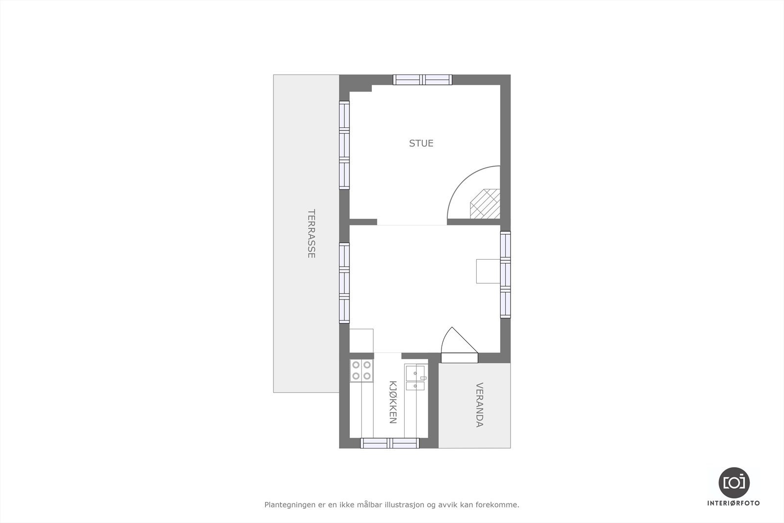 Plantegning hytte Galleribilde