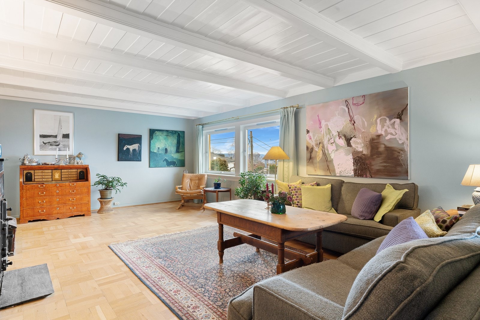 Stue med flott utsikt Galleribilde