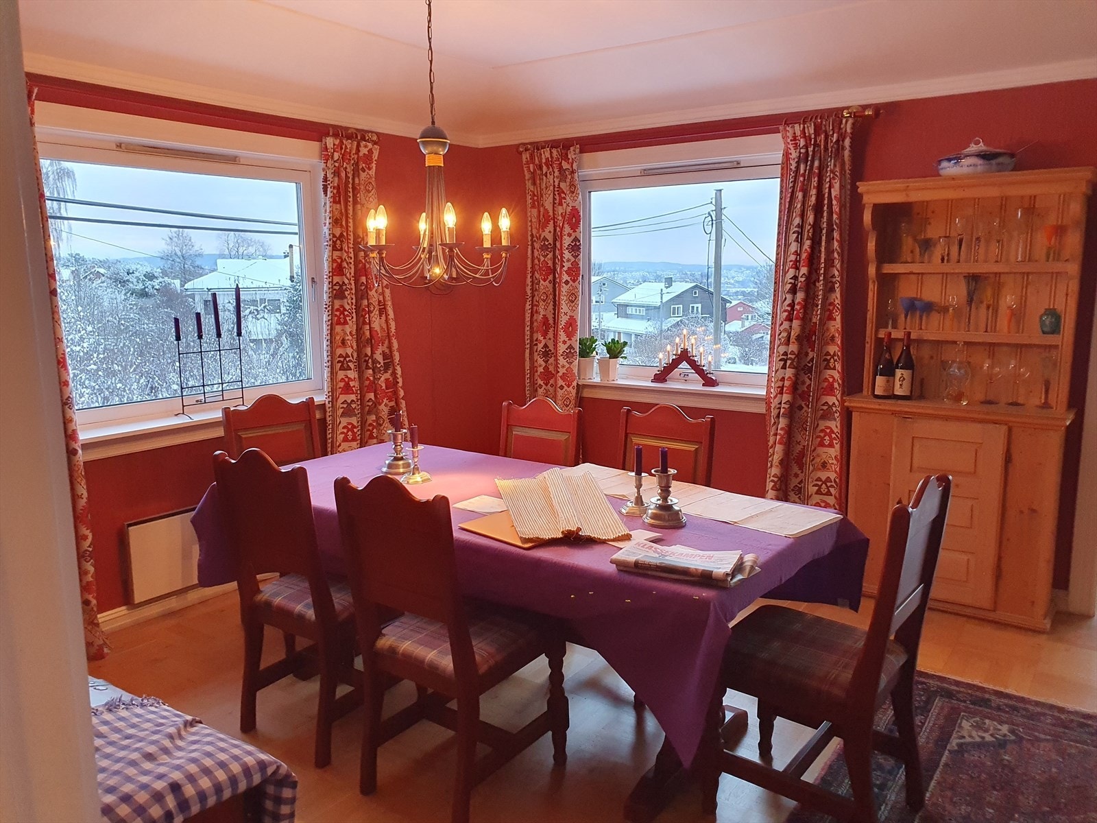 Spisestue med flott utsikt over Damefallet Galleribilde