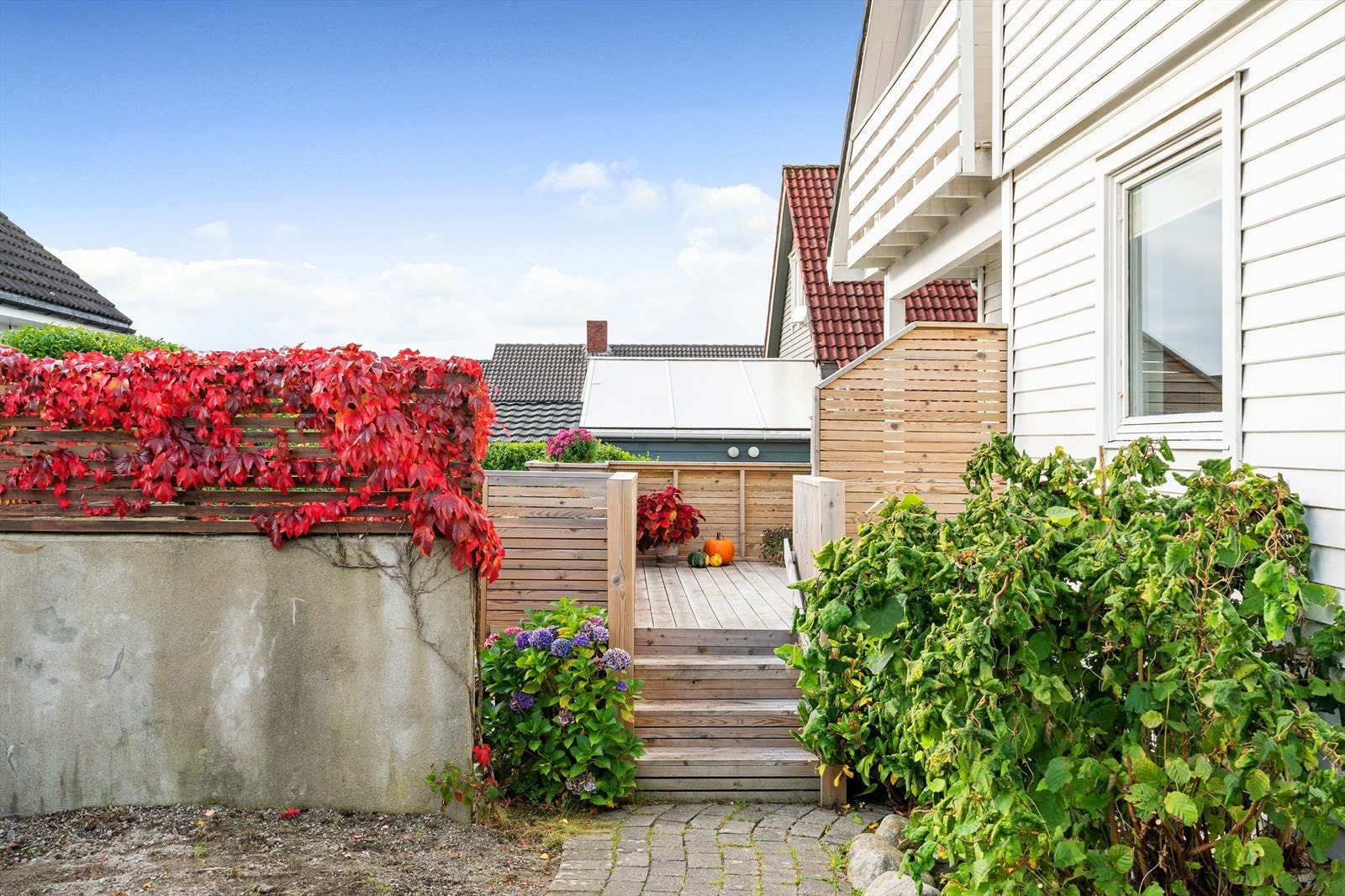 Det er terrasseflate med utgang fra stuen Galleribilde