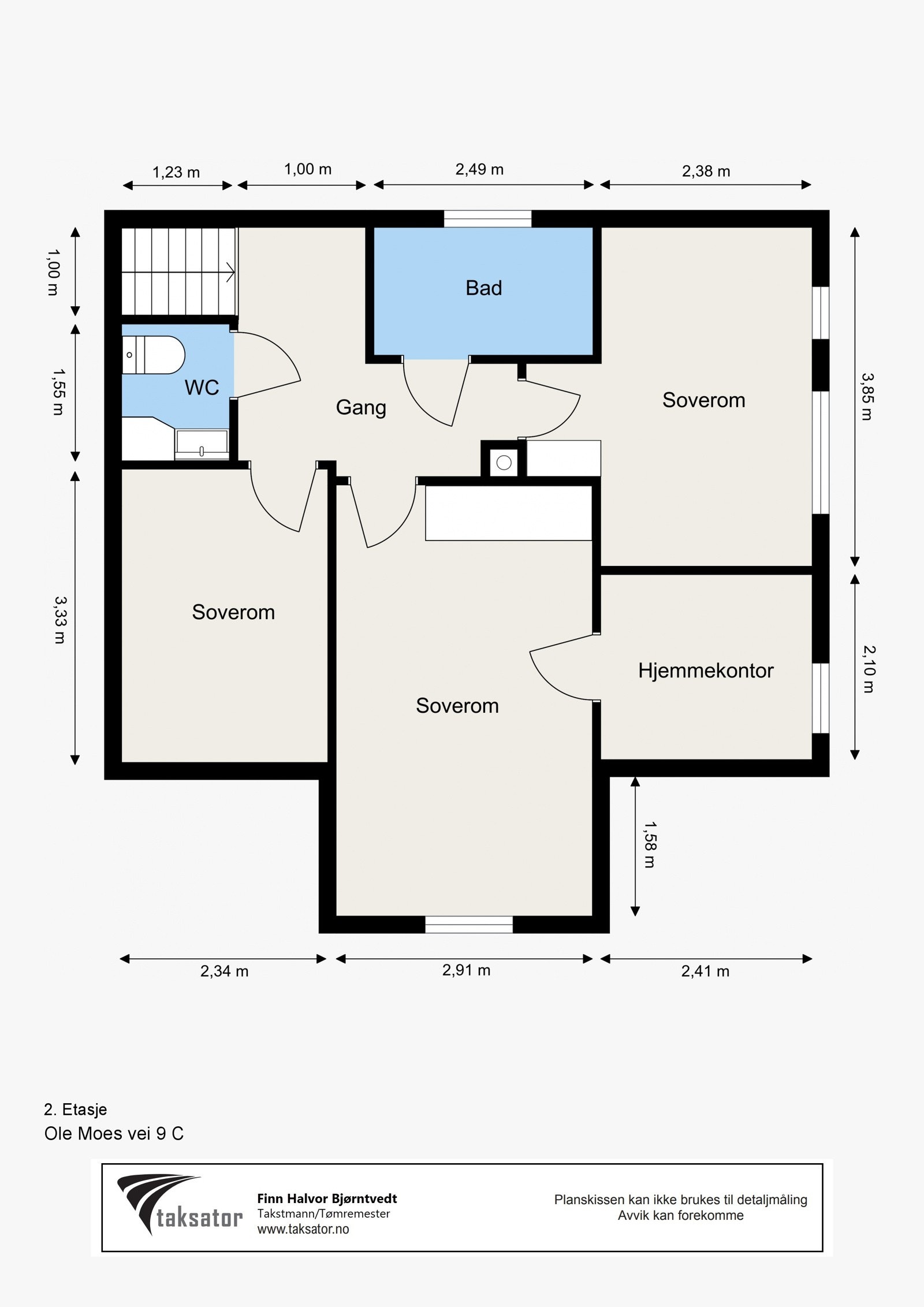Planskisse 2. etasje Galleribilde