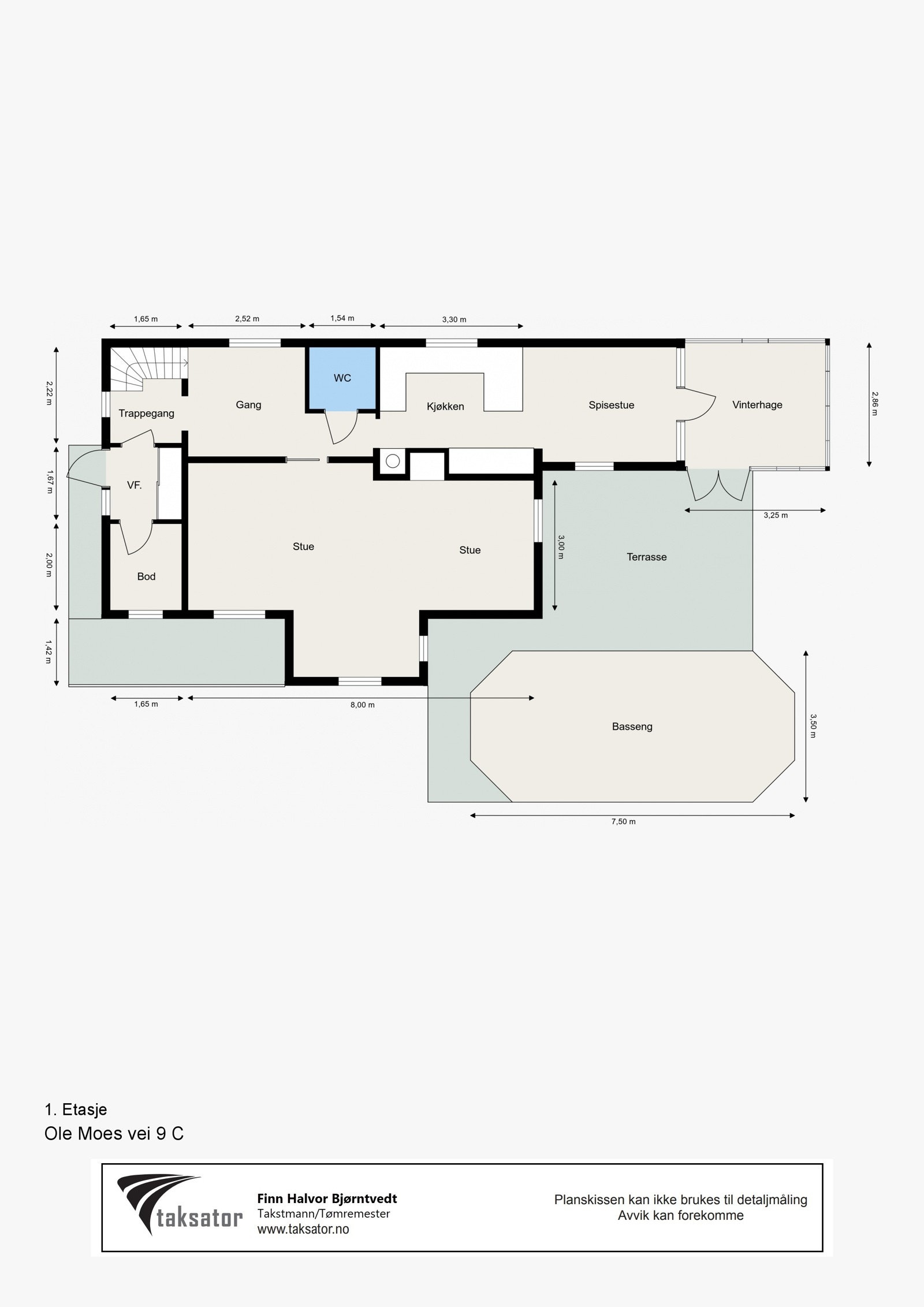 Planskisse 1. etasje Galleribilde