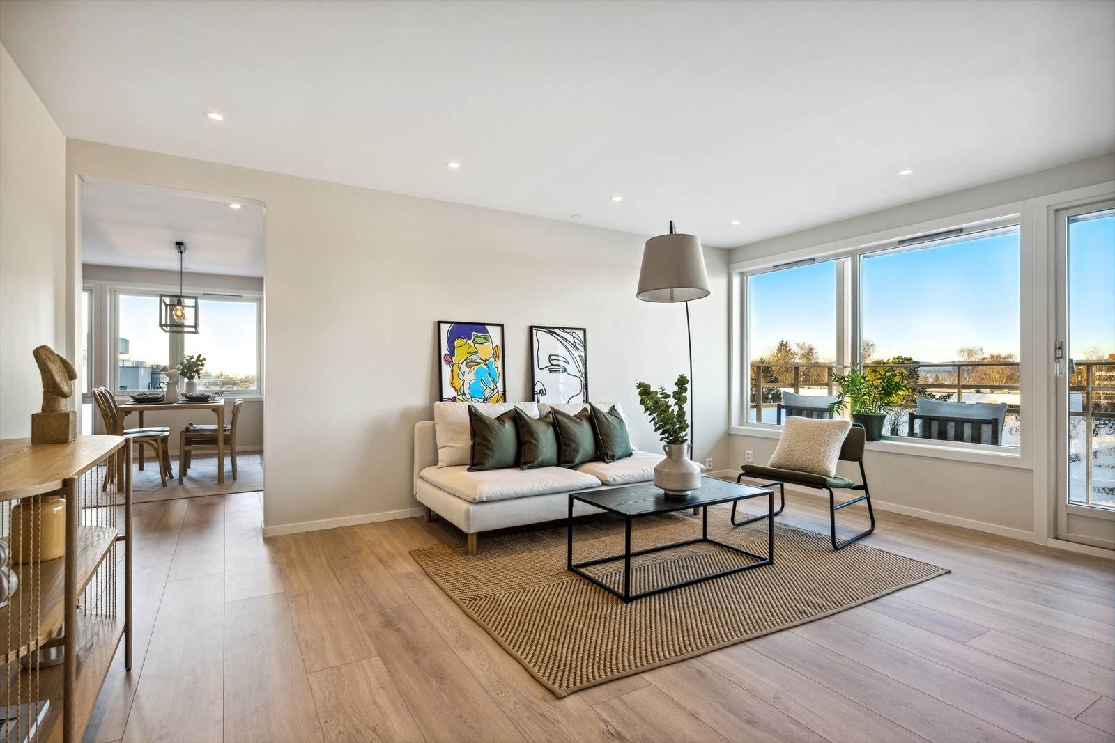 Leiligheten er ikke tatt i bruk etter oppgraderinger og gir et godt inntrykk. Galleribilde