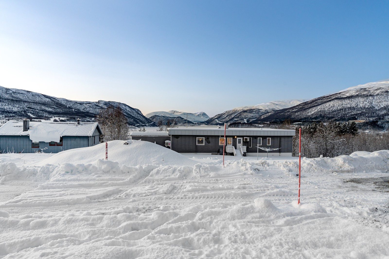 Utsiklt mot Ramfjorden. Området er under utvikling.