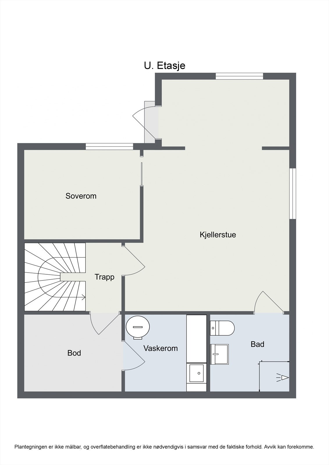 Plantegning underetasje Galleribilde
