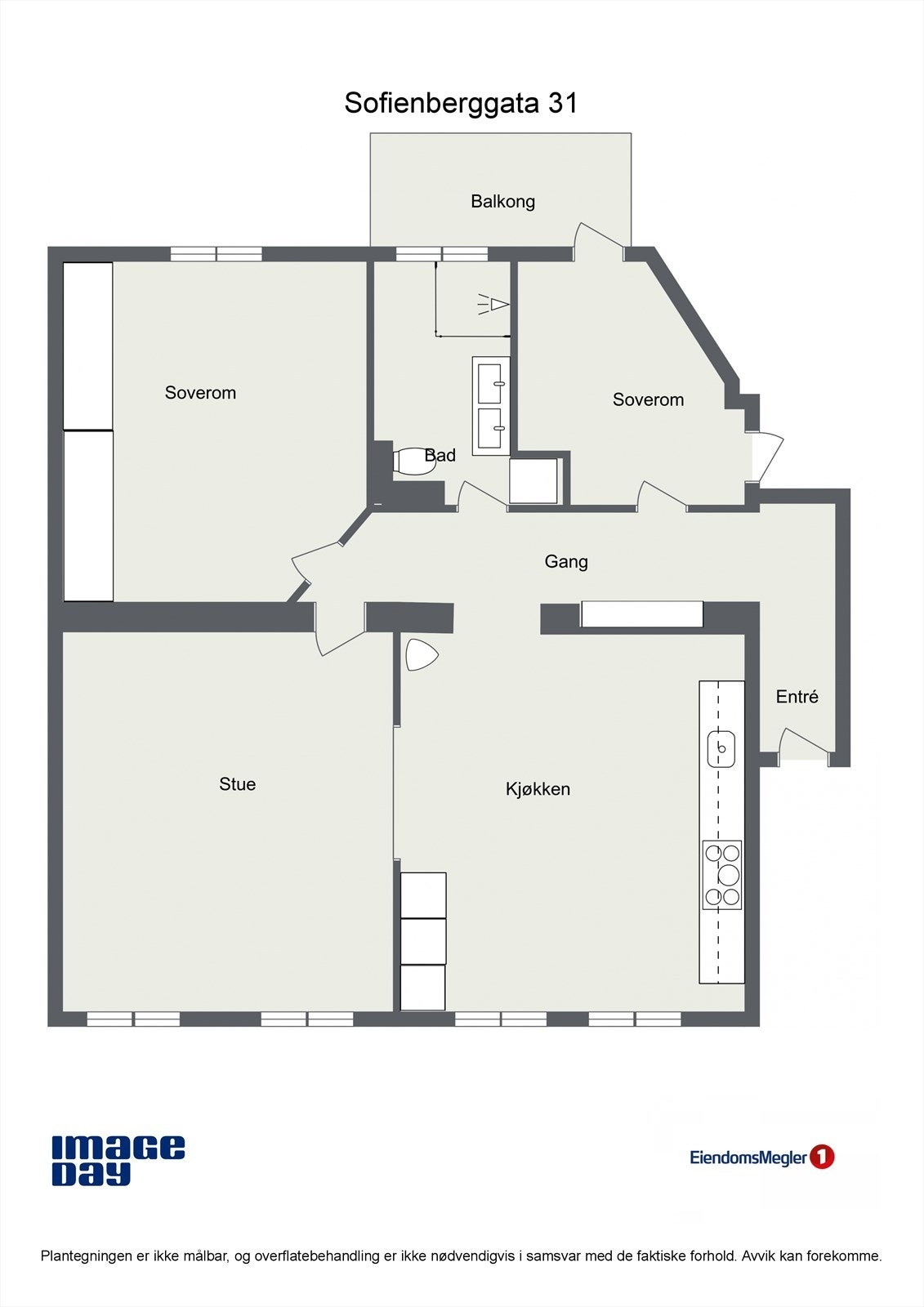 Leiligheten har en god planløsning. Galleribilde