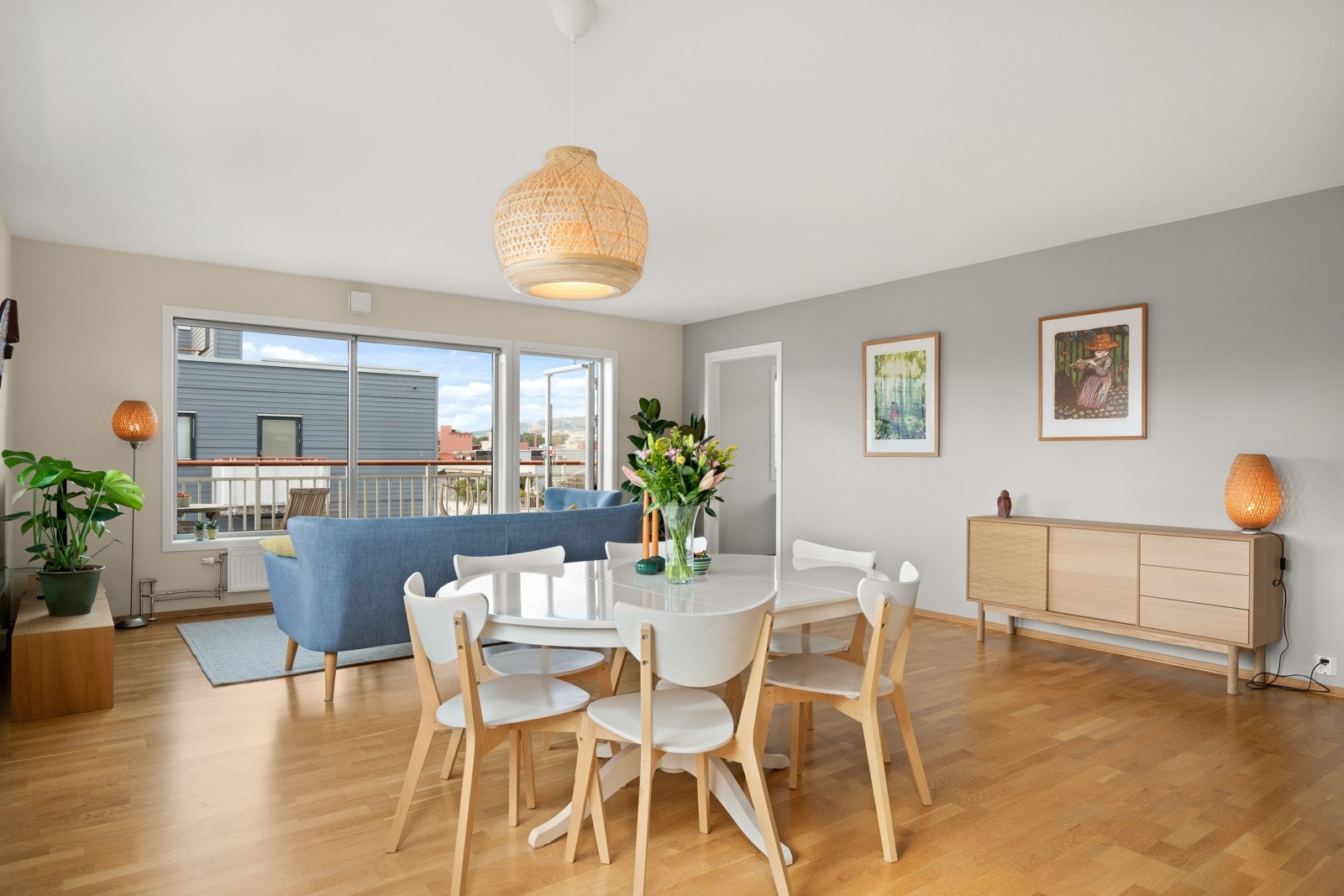 Parkett på gulv. Galleribilde