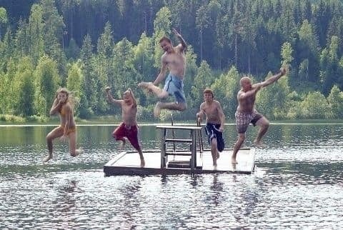 Fra badeplassen ved Dølisjøen Galleribilde