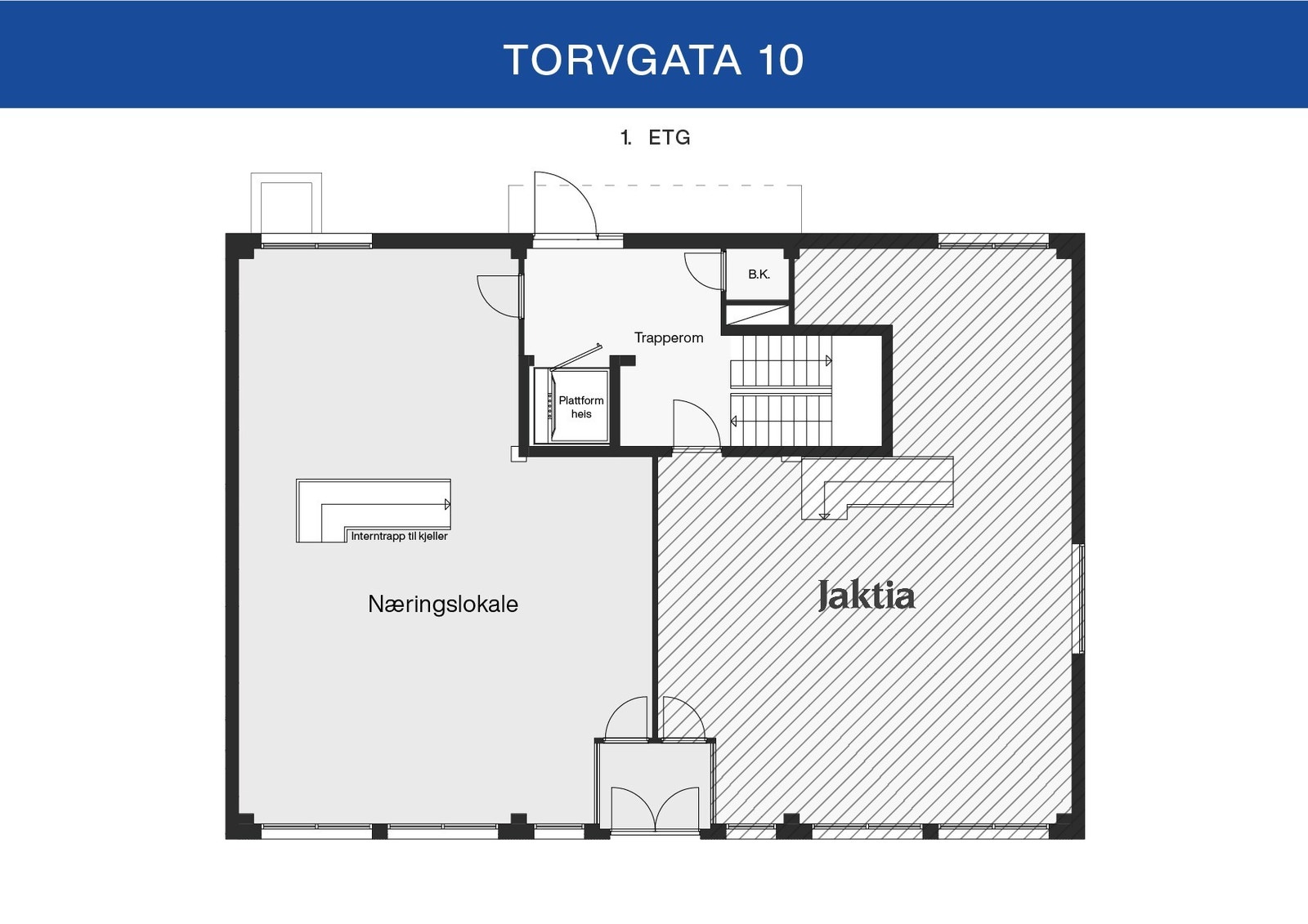 Plantegning 1. etasje Galleribilde