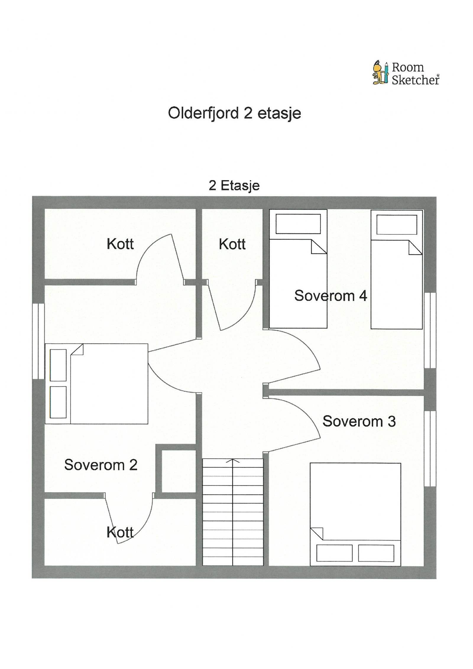 Stipulert plantegning 2 etasje. Plantegning er ikke målbar og noe avvik kan forekomme Galleribilde
