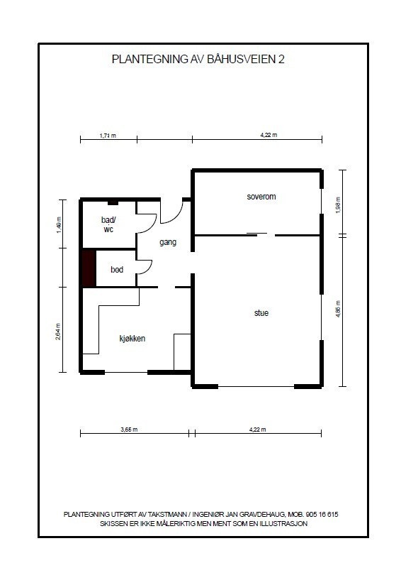 Plantegning Båhusveien 2 - andel 12 Galleribilde