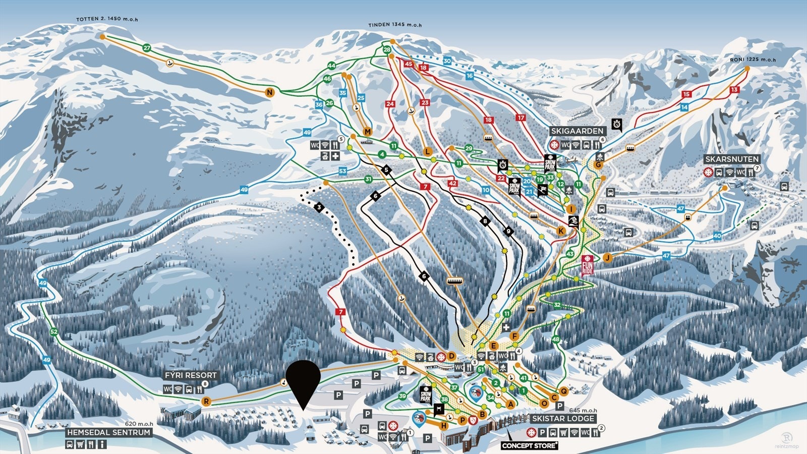 Hyttene ligger der alt av fjellaktiviteter starter! Ski inn/ut til et av Skandinavias fremste skidestinasjoner. Galleribilde