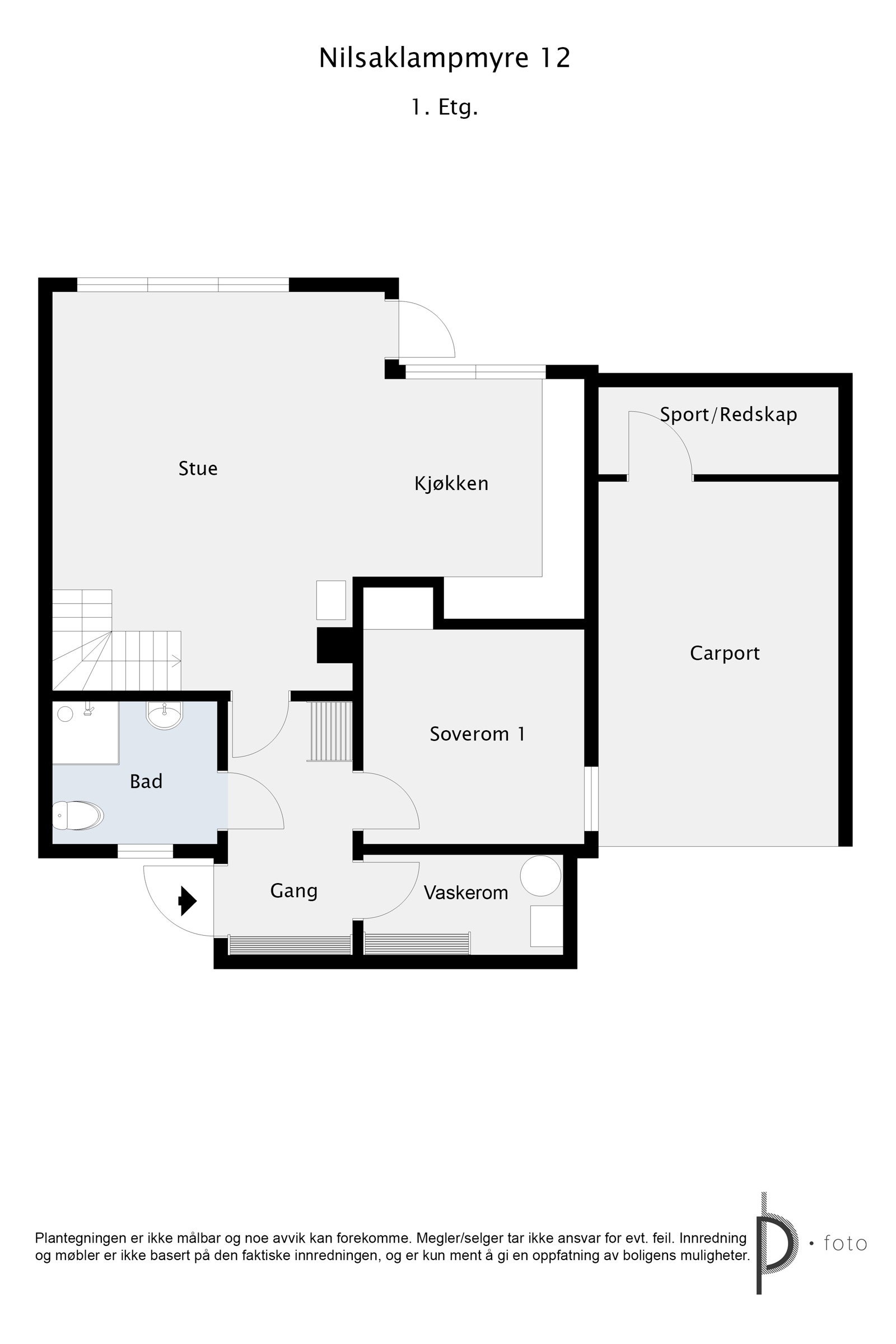 Plantegning 1.etg. Galleribilde