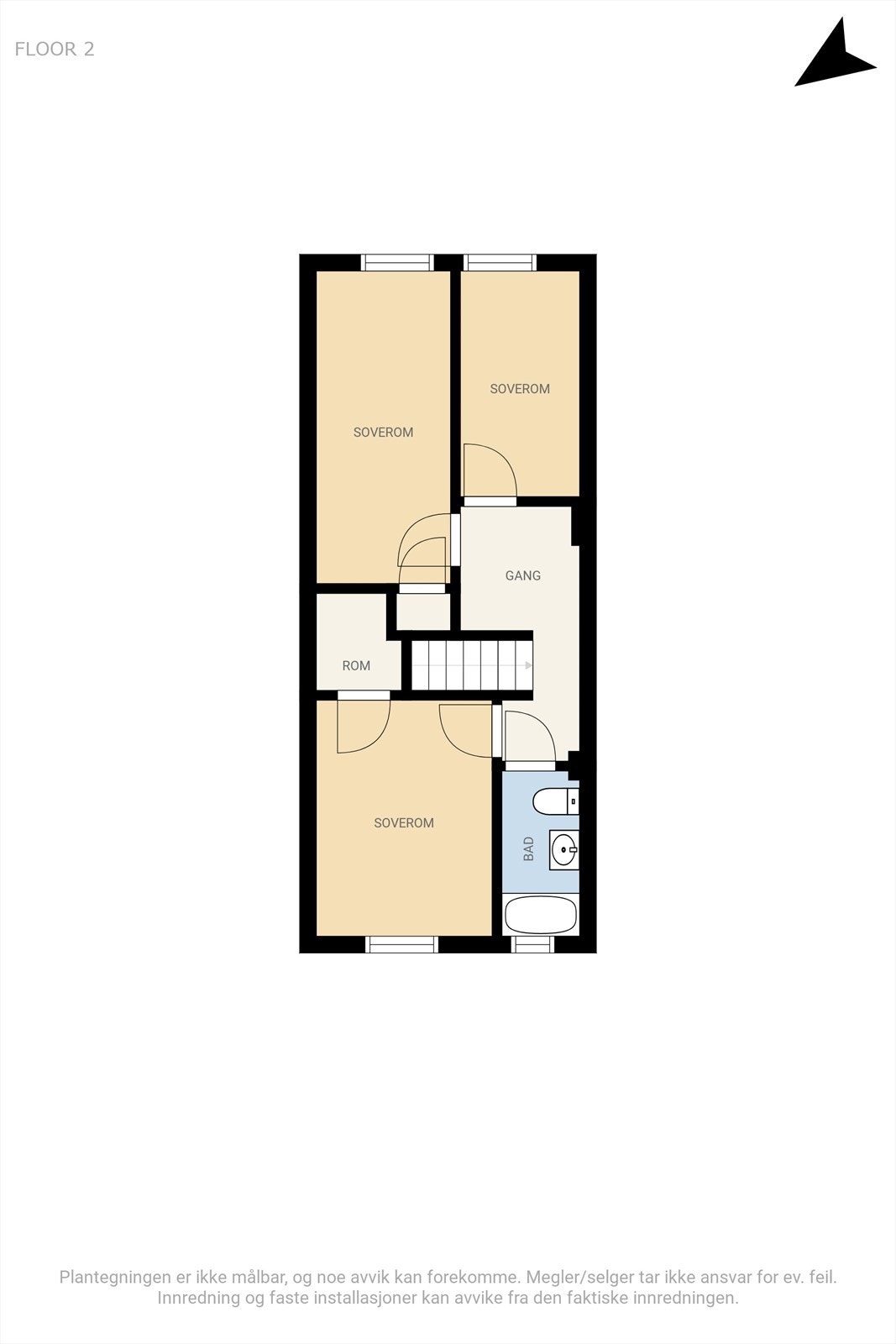 Plantegning 2. etg Galleribilde