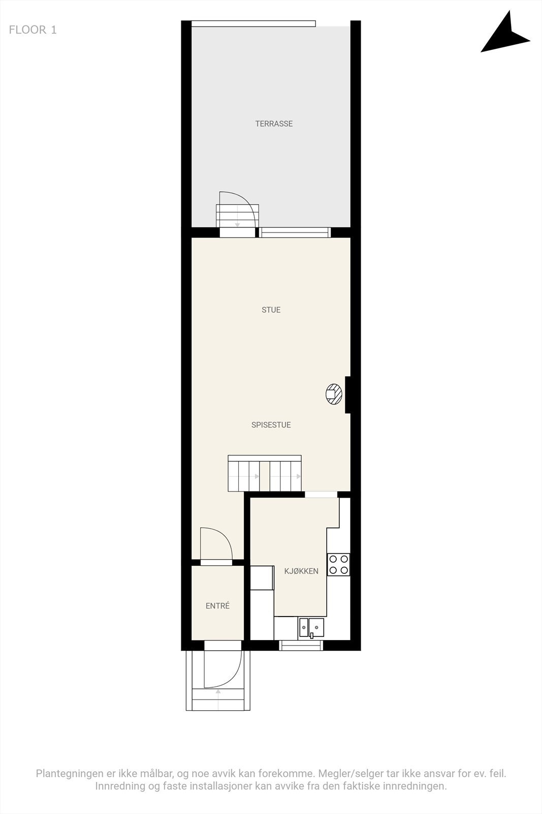 Plantegning 1. etg Galleribilde