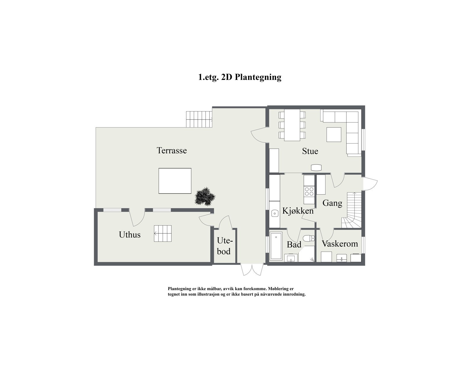 1. Etasje - 2D Floor Plan Galleribilde