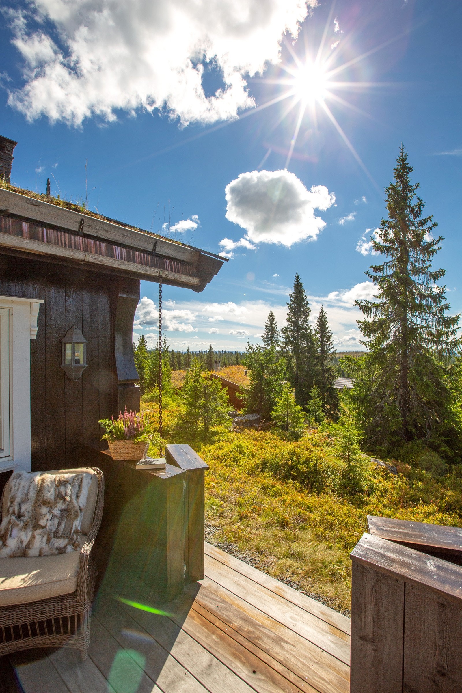 Hytta ligger meget barnevennlig til - innerst og øverst i blindveg Galleribilde