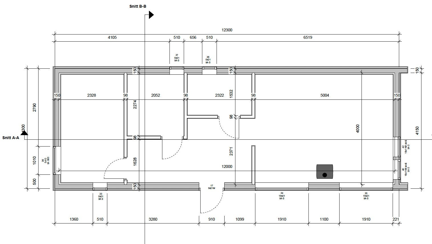 Planløsning 52m2 Galleribilde