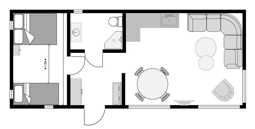 Planløsning 40m2 Galleribilde