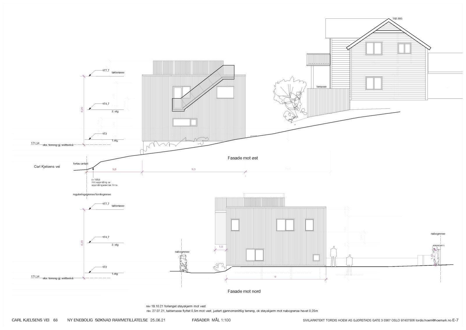 Illustrasjon av fasade Galleribilde