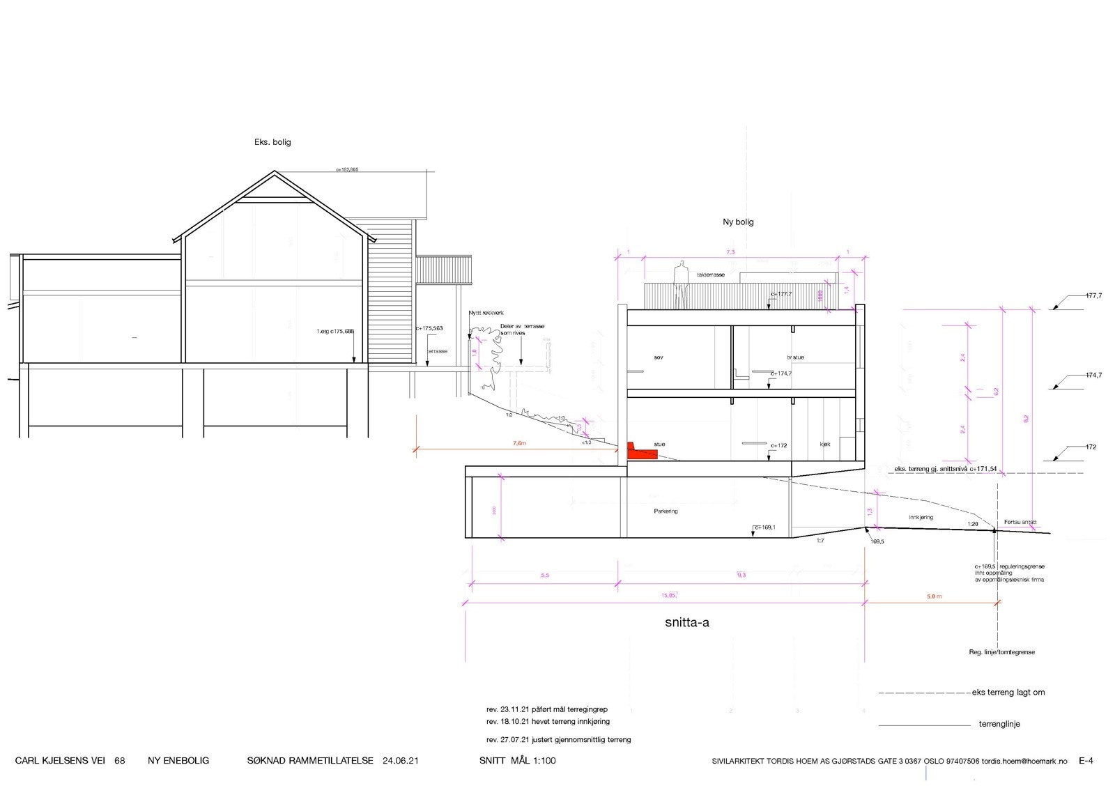 Illustrasjon av fasade Galleribilde