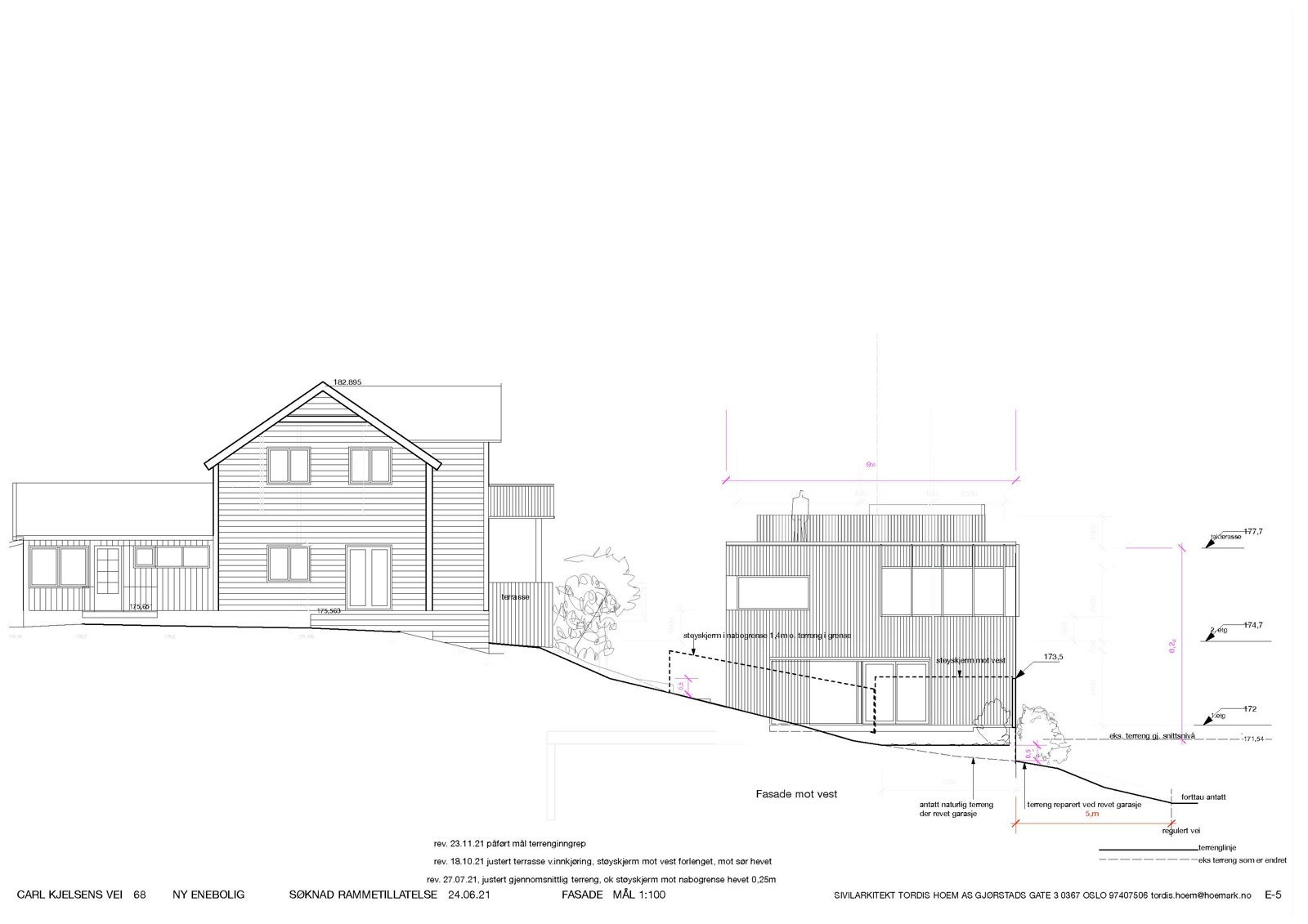 Illustrasjon av fasade Galleribilde