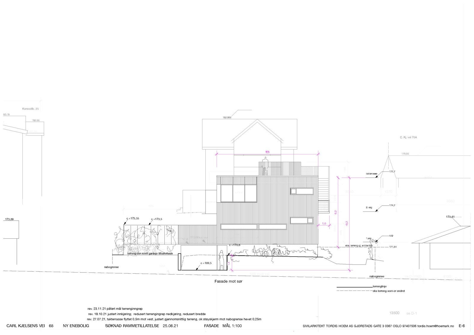 Illustrasjon av fasade Galleribilde