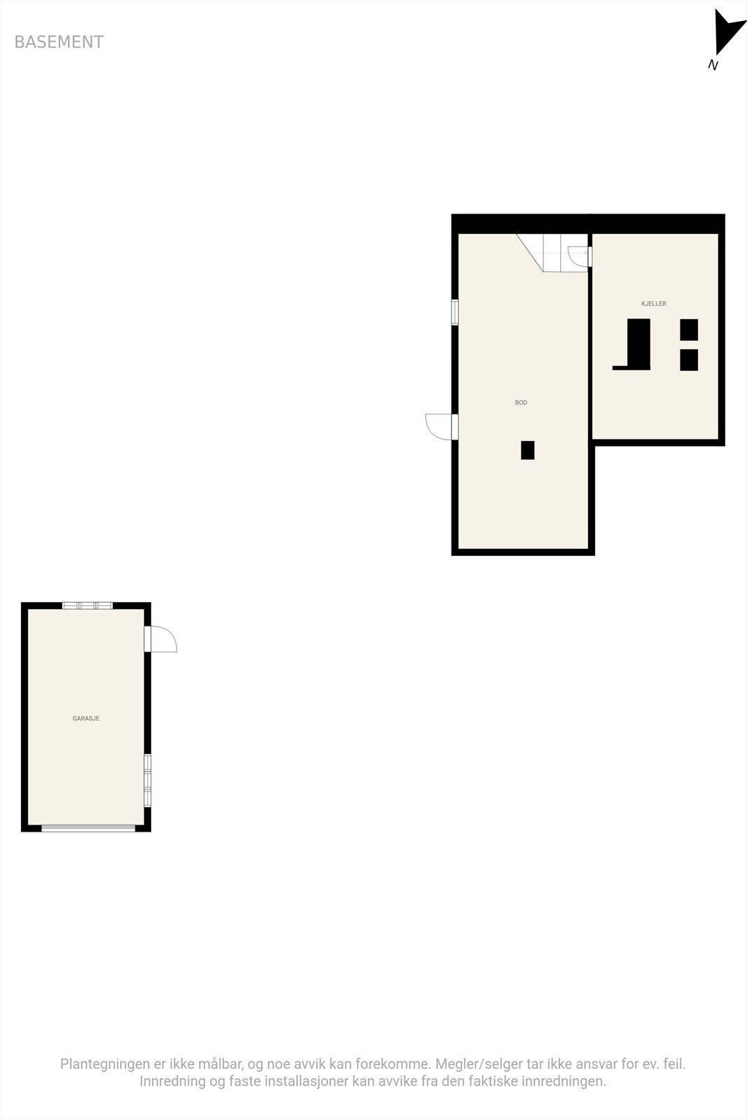Plantegning kjeller / bod / garasje Galleribilde