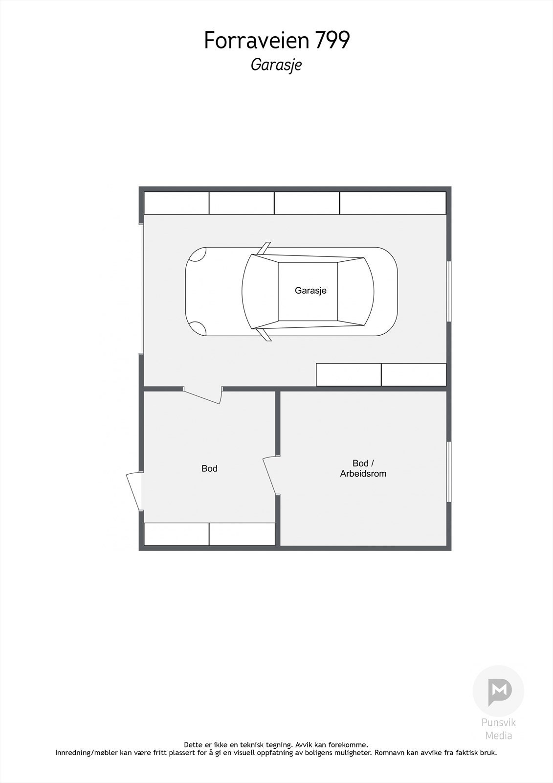 Plantegning garasje Galleribilde