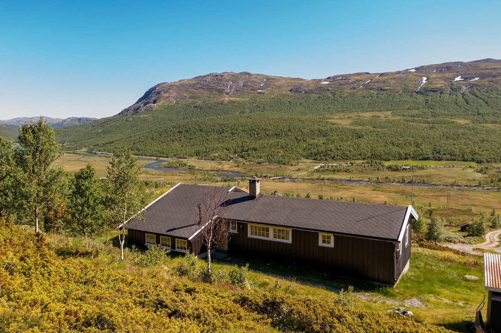 hytta har en fin beliggenhet på Ershovd. Galleribilde