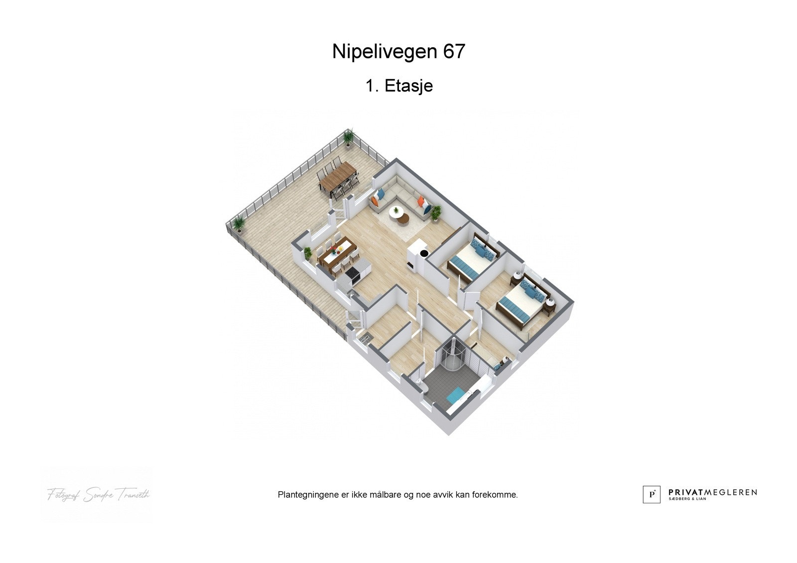 3 D plantegning - laget av fotograf Galleribilde