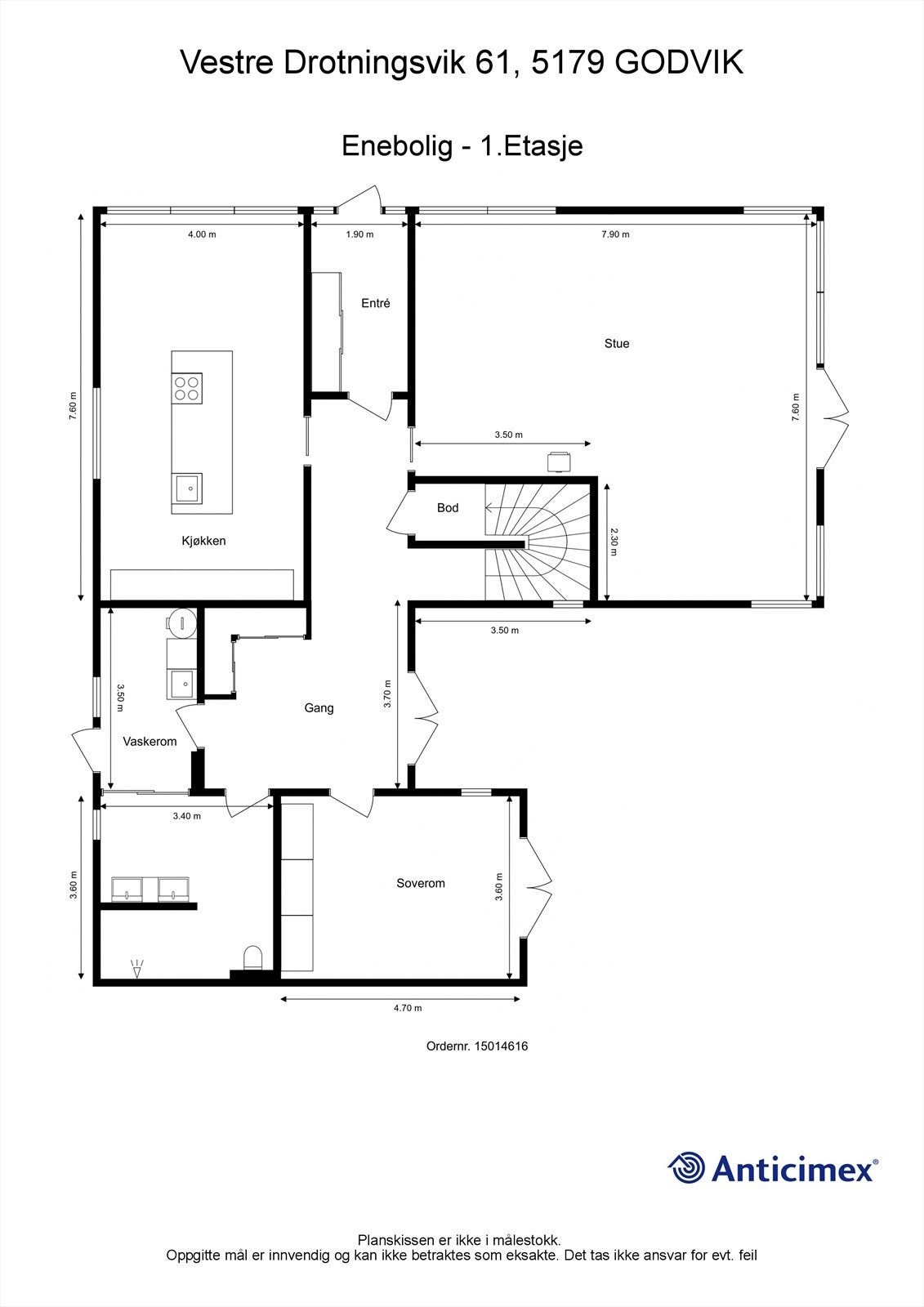 Plantegning 1.etg. Galleribilde